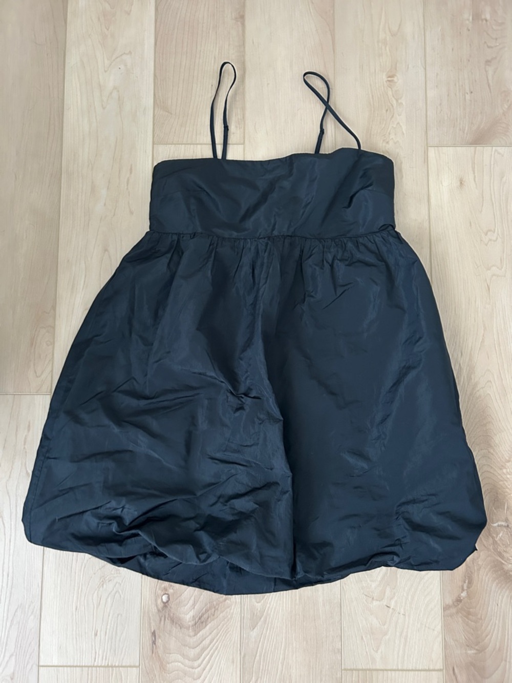 Aritzia Black Strap Mini Dress with Spaghetti Straps